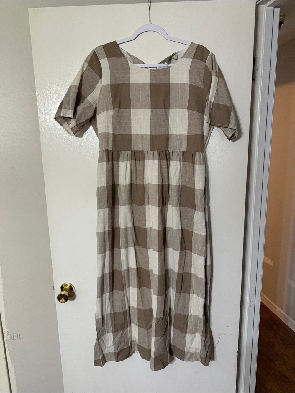 Polagram Beige and Cream Striped Top